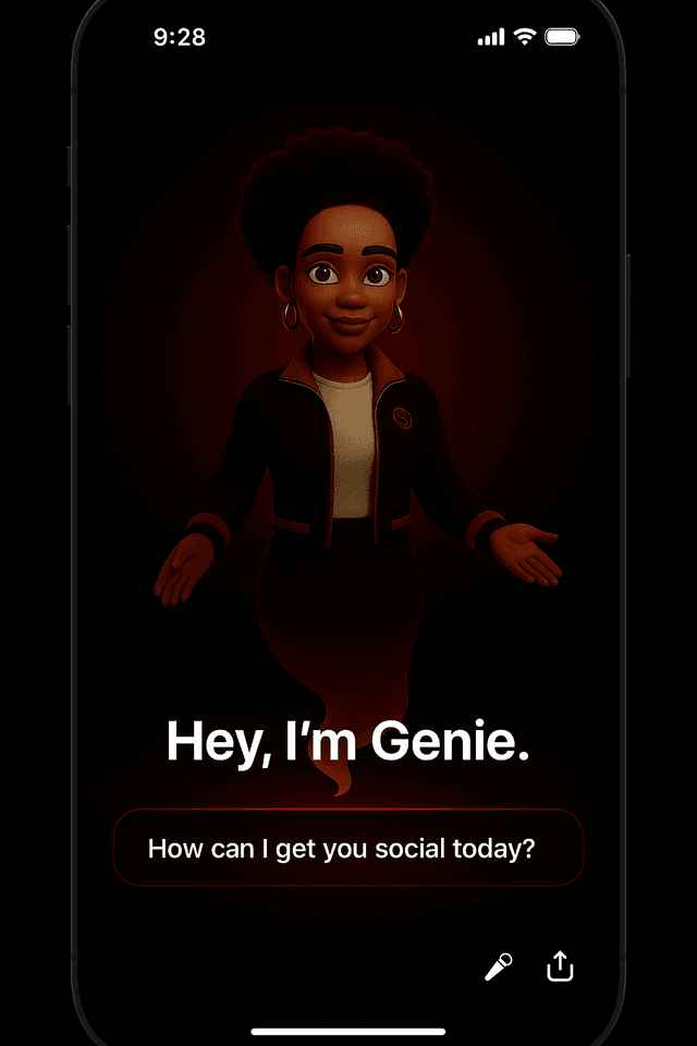 Genie welcome screen